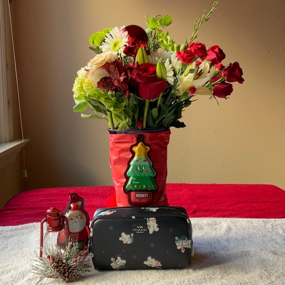 ☃️ COACH BOXY COSMETIC CASE WITH SNOWMAN PRINT ☃️ - Picture 5 of 16